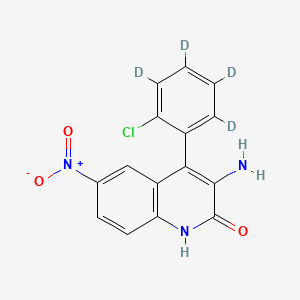3-Amino-4-(2-chlorophenyl)-6-nitroquinolin-2(1H)-one-d4