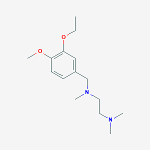 molecular formula C15H26N2O2 B5855213 N'-[(3-ethoxy-4-methoxyphenyl)methyl]-N,N,N'-trimethylethane-1,2-diamine 