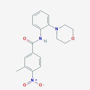 molecular formula C18H19N3O4 B5855239 3-methyl-N-[2-(morpholin-4-yl)phenyl]-4-nitrobenzamide 