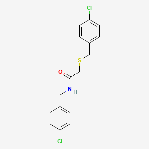 molecular formula C16H15Cl2NOS B5855242 N-(4-chlorobenzyl)-2-[(4-chlorobenzyl)sulfanyl]acetamide 