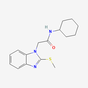 molecular formula C16H21N3OS B5855335 N-cyclohexyl-2-(2-methylsulfanylbenzimidazol-1-yl)acetamide 