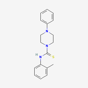 molecular formula C18H21N3S B5855408 N-(2-methylphenyl)-4-phenylpiperazine-1-carbothioamide 