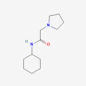 molecular formula C12H22N2O B5855472 N-cyclohexyl-2-(pyrrolidin-1-yl)acetamide 
