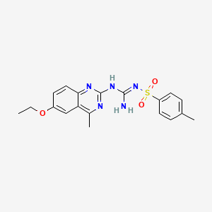 molecular formula C19H21N5O3S B5855521 N-{(E)-amino[(6-ethoxy-4-methylquinazolin-2-yl)amino]methylidene}-4-methylbenzenesulfonamide 