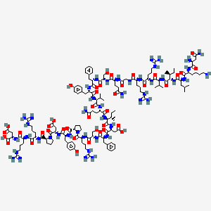 molecular formula C144H225N45O40 B585554 H-Asn-Lys-Leu-Ile-Val-Arg-Arg-Gly-Gln-Ser-Phe-Tyr-Val-Gln-Ile-Asp-Phe-Ser-Arg-Pro-Tyr-Asp-Pro-Arg-Arg-Asp-OH CAS No. 158053-05-5