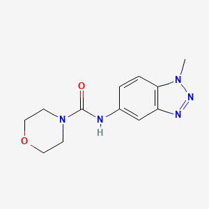 molecular formula C12H15N5O2 B5855556 N-(1-methyl-1H-benzotriazol-5-yl)morpholine-4-carboxamide 