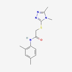 molecular formula C14H18N4OS B5855598 N-(2,4-dimethylphenyl)-2-[(4,5-dimethyl-4H-1,2,4-triazol-3-yl)sulfanyl]acetamide 