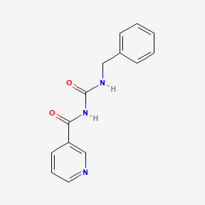 molecular formula C14H13N3O2 B5855626 N-(benzylcarbamoyl)pyridine-3-carboxamide 