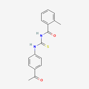 molecular formula C17H16N2O2S B5855647 N-[(4-acetylphenyl)carbamothioyl]-2-methylbenzamide 