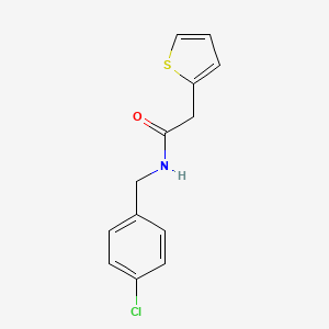 molecular formula C13H12ClNOS B5855658 N-[(4-CHLOROPHENYL)METHYL]-2-(THIOPHEN-2-YL)ACETAMIDE 
