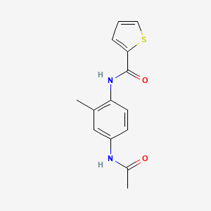 molecular formula C14H14N2O2S B5855723 N-(4-acetamido-2-methylphenyl)thiophene-2-carboxamide 