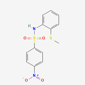 molecular formula C13H12N2O4S2 B5855818 N-[2-(methylsulfanyl)phenyl]-4-nitrobenzenesulfonamide 