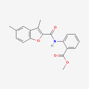 molecular formula C19H17NO4 B5855832 Methyl 2-[(3,5-dimethyl-1-benzofuran-2-carbonyl)amino]benzoate 