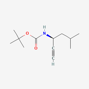 molecular formula C12H21NO2 B585602 tert-Butyl (S)-(5-methylhex-1-yn-3-yl)carbamate CAS No. 143327-83-7