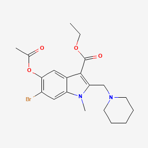 molecular formula C20H25BrN2O4 B5856153 ETHYL 5-(ACETYLOXY)-6-BROMO-1-METHYL-2-[(PIPERIDIN-1-YL)METHYL]-1H-INDOLE-3-CARBOXYLATE 
