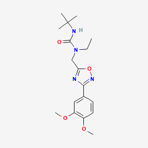 molecular formula C18H26N4O4 B5856227 N'-(tert-butyl)-N-{[3-(3,4-dimethoxyphenyl)-1,2,4-oxadiazol-5-yl]methyl}-N-ethylurea 