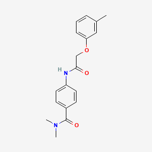 molecular formula C18H20N2O3 B5856305 N,N-dimethyl-4-[2-(3-methylphenoxy)acetamido]benzamide 