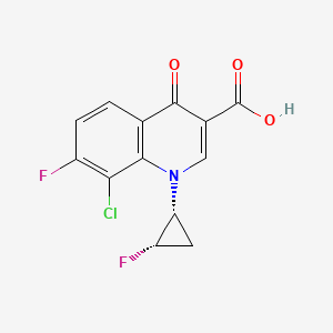 molecular formula C13H8ClF2NO3 B585637 cis-8-Chloro-7-fluoro-1-(2-fluorocyclopropyl)-1,4-dihydro-4-oxo-3-quinolinecarboxylic Acid CAS No. 157373-32-5