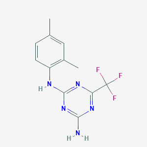 molecular formula C12H12F3N5 B5856395 N2-(2,4-DIMETHYLPHENYL)-6-(TRIFLUOROMETHYL)-1,3,5-TRIAZINE-2,4-DIAMINE 