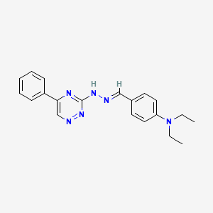 molecular formula C20H22N6 B5856489 N-[(E)-[4-(diethylamino)phenyl]methylideneamino]-5-phenyl-1,2,4-triazin-3-amine 