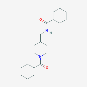 molecular formula C20H34N2O2 B5856490 N-[[1-(cyclohexanecarbonyl)piperidin-4-yl]methyl]cyclohexanecarboxamide 
