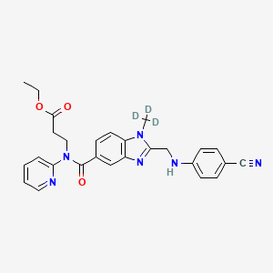 molecular formula C27H26N6O3 B585652 Deacetamidine Cyano Dabigatran-d3 Ethyl Ester CAS No. 1346597-93-0