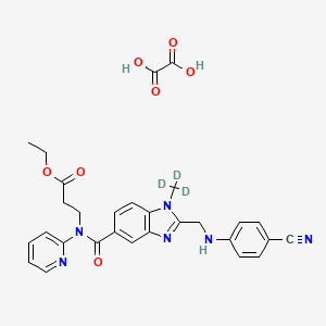 molecular formula C29H28N6O7 B585653 Deacetamidine Cyano Dabigatran-d3 Ethyl Ester Oxalate CAS No. 1794780-07-6