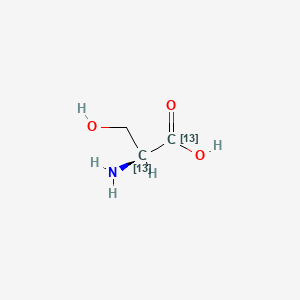 molecular formula C3H7NO3 B585658 L-Serine-1,2-13C2 CAS No. 150146-96-6