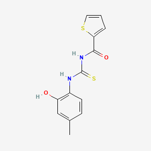 molecular formula C13H12N2O2S2 B5856636 N-[(2-hydroxy-4-methylphenyl)carbamothioyl]thiophene-2-carboxamide 