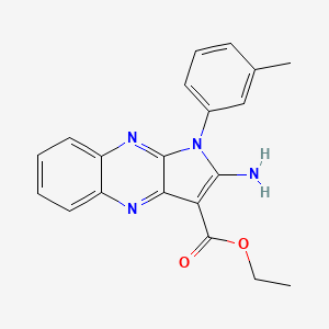 molecular formula C20H18N4O2 B5856679 ethyl 2-amino-1-(3-methylphenyl)-1H-pyrrolo[2,3-b]quinoxaline-3-carboxylate 