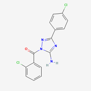 molecular formula C15H10Cl2N4O B5856685 [5-amino-3-(4-chlorophenyl)-1H-1,2,4-triazol-1-yl](2-chlorophenyl)methanone 