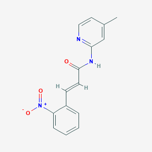 molecular formula C15H13N3O3 B5856745 (E)-N-(4-METHYL-2-PYRIDYL)-3-(2-NITROPHENYL)-2-PROPENAMIDE 