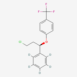 molecular formula C16H14ClF3O B585685 Desamino Chloro (R)-Fluoxetine CAS No. 1346617-29-5