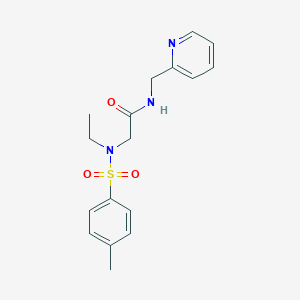 molecular formula C17H21N3O3S B5856906 N~2~-ethyl-N~2~-[(4-methylphenyl)sulfonyl]-N-(pyridin-2-ylmethyl)glycinamide 