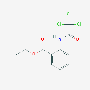molecular formula C11H10Cl3NO3 B5856924 Ethyl 2-[(2,2,2-trichloroacetyl)amino]benzoate 