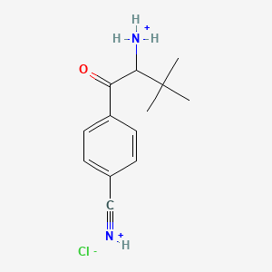 4-(2-Azaniumyl-3,3-dimethylbutanoyl)benzonitrilium;chloride