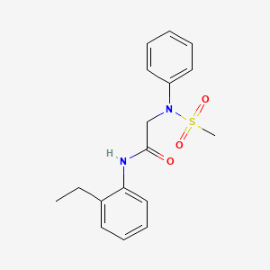 molecular formula C17H20N2O3S B5857209 N-(2-ethylphenyl)-2-(N-methylsulfonylanilino)acetamide 