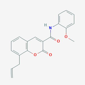 molecular formula C20H17NO4 B5857244 N-(2-methoxyphenyl)-2-oxo-8-(prop-2-en-1-yl)-2H-chromene-3-carboxamide 