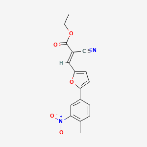 molecular formula C17H14N2O5 B5857248 ethyl (2E)-2-cyano-3-[5-(4-methyl-3-nitrophenyl)furan-2-yl]prop-2-enoate 