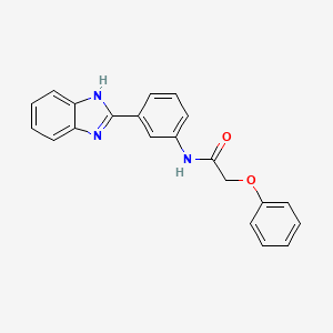 molecular formula C21H17N3O2 B5857306 N-[3-(1H-1,3-BENZODIAZOL-2-YL)PHENYL]-2-PHENOXYACETAMIDE 