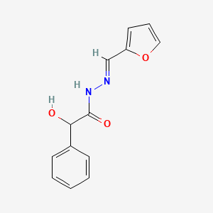 molecular formula C13H12N2O3 B5857319 N'-[(E)-furan-2-ylmethylidene]-2-hydroxy-2-phenylacetohydrazide 