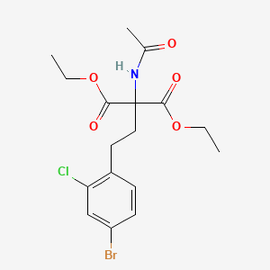 molecular formula C17H21BrClNO5 B585732 diethyl 2-acetamido-2-[2-(4-bromo-2-chlorophenyl)ethyl]propanedioate CAS No. 1346604-54-3