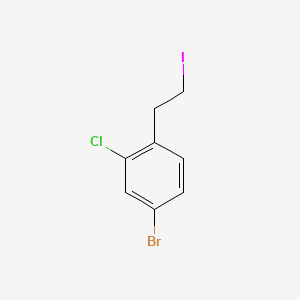 molecular formula C8H7BrClI B585734 4-Bromo-2-chloro-1-(2-iodoethyl)benzene CAS No. 916516-91-1