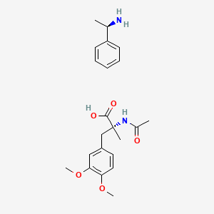 molecular formula C22H30N2O5 B585739 N-Acetyl D-|A-Methyl DOPA Dimethyl Ether (+)-|A-Methylbenzylamine Salt CAS No. 17772-88-2