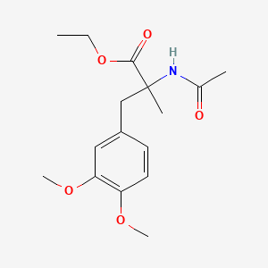 molecular formula C16H23NO5 B585740 D,L-N-Acetyl-3-(3,4-dimethoxyphenyl)-2-methyl-alanine Ethyl Ester CAS No. 16024-52-5