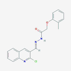 molecular formula C19H16ClN3O2 B5857416 N'-[(E)-(2-chloro-3-quinolinyl)methylidene]-2-(2-methylphenoxy)acetohydrazide 