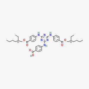 4-(4,6-Bis(4-((2-ethylhexyloxy)carbonyl)phenylamino)-1,3,5-triazin-2-ylamino)benzoic Acid
