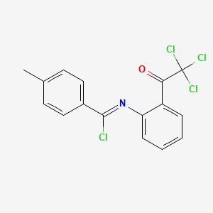 4-Methyl-N-[2-(trichloroacetyl)phenyl]benzene-1-carboximidoyl chloride