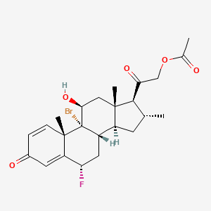 molecular formula C24H30BrFO5 B585753 (6alpha,11beta,16alpha)-21-(Acetyloxy)-9-bromo-6-fluoro-11-hydroxy-16-methyl-pregna-1,4-diene-3,20-dione CAS No. 54604-73-8
