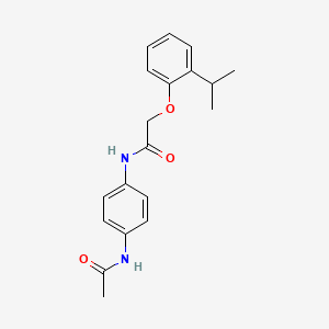molecular formula C19H22N2O3 B5857539 N-(4-acetamidophenyl)-2-(2-propan-2-ylphenoxy)acetamide 
